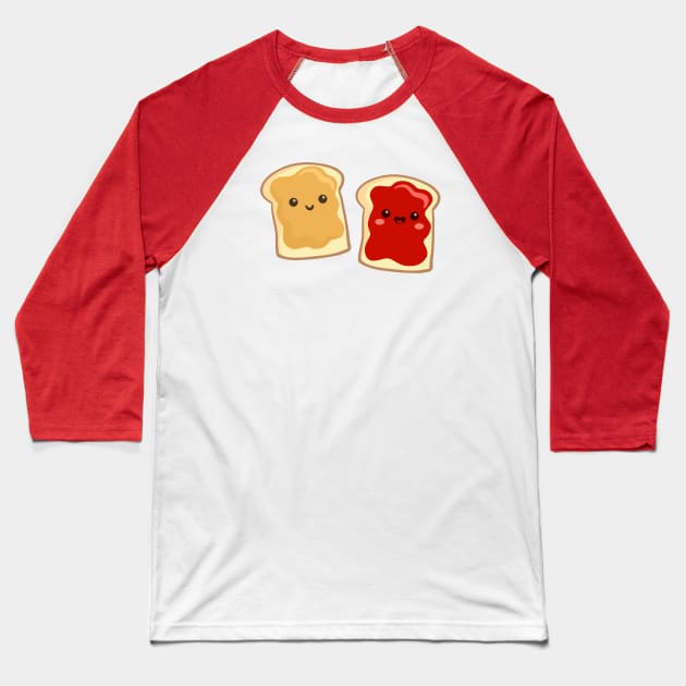 pbj (strawberry) Baseball T-Shirt by mystudiocreate